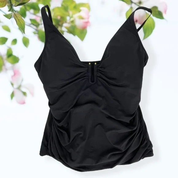 BLEU Rod Beattie Tankini with Gold Accents Size 8 - Picture 7 of 8